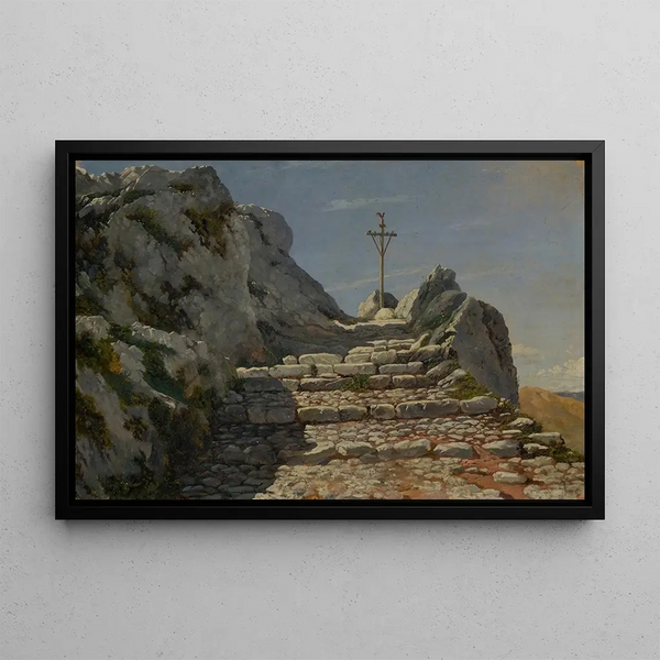 Landscape Painting - Albert Bierstadt — framed artwork on a wall
