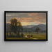 Landscape painting with cattle - Albert Bierstadt — framed artwork on a wall