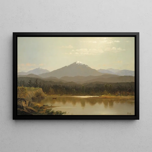Pic Laramie - Albert Bierstadt — framed artwork on a wall