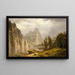 River Merced Valley of Yosemite - Albert Bierstadt — framed artwork on a wall