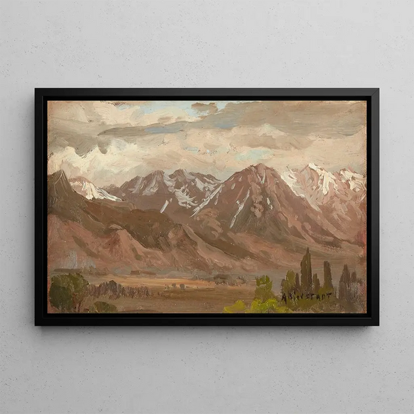 Montana Landscape Painting - Albert Bierstadt — framed artwork on a wall