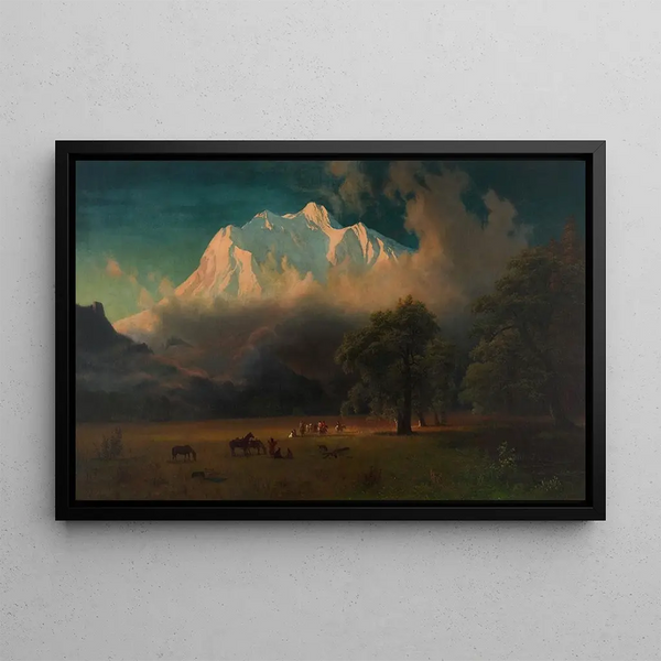 Mont Adams, Washington - Albert Bierstadt — framed artwork on a wall