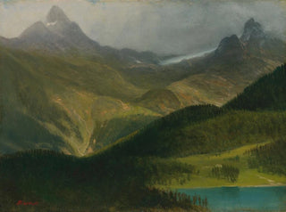 Mountain Landscape Painting - Albert Bierstadt — artwork view