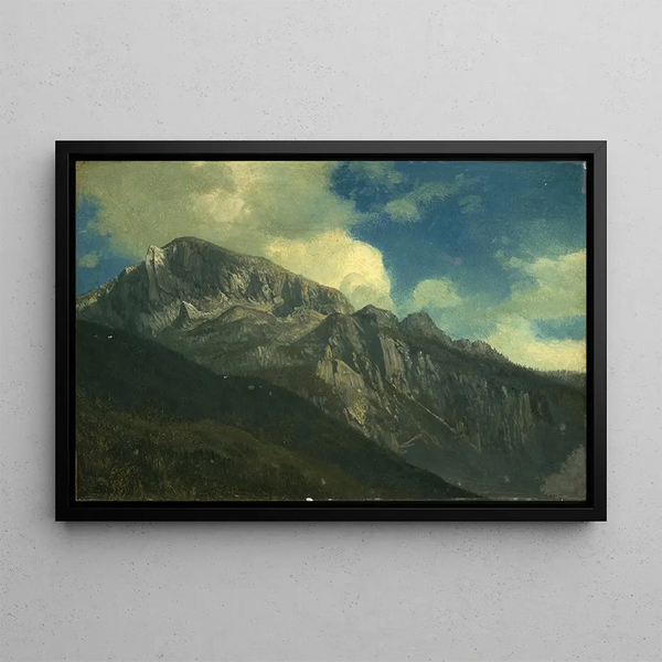 Mountains - Albert Bierstadt — framed artwork on a wall
