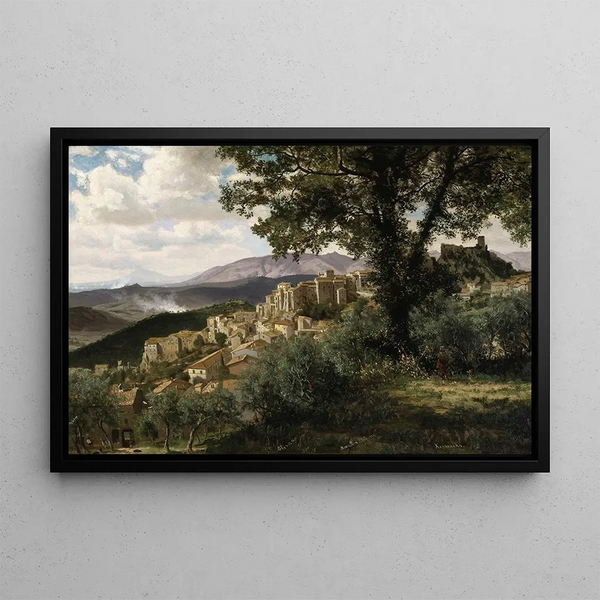 Olevano - Albert Bierstadt — framed artwork on a wall
