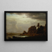 on Sweetwater near Devil's Gate - Albert Bierstadt — framed artwork on a wall