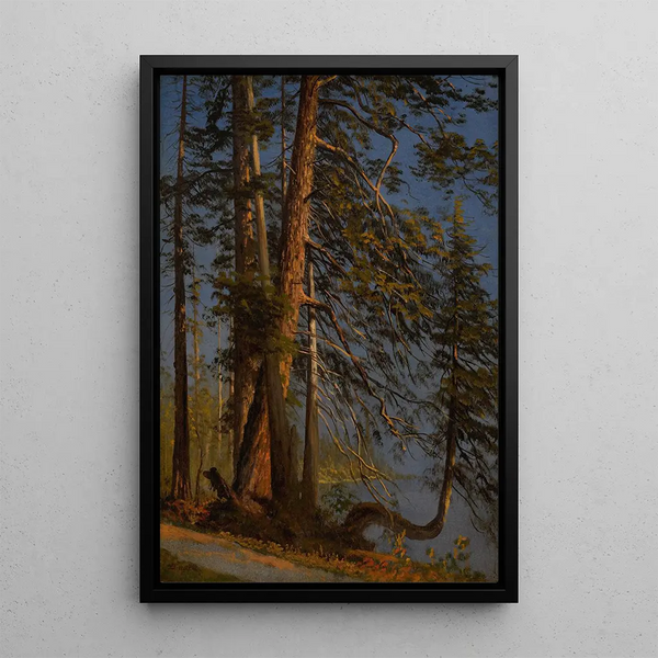 Park in Vancouver - Albert Bierstadt — framed artwork on a wall