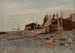 Salmon Fishing Village Painting - Albert Bierstadt — artwork view