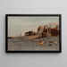 Salmon Fishing Village Painting - Albert Bierstadt — framed artwork on a wall
