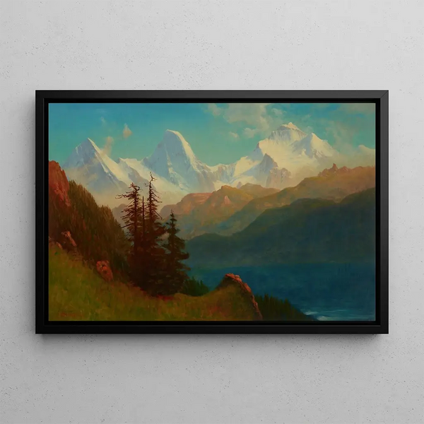 Splendeur - Albert Bierstadt — framed artwork on a wall
