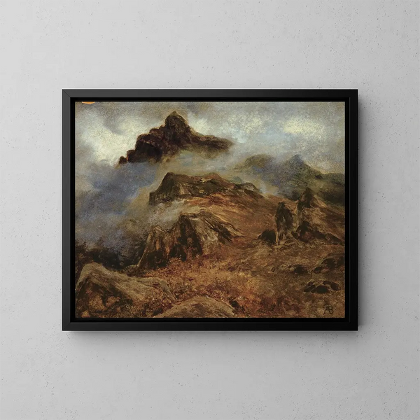 Study of the Rocky Mountains - Albert Bierstadt — framed artwork on a wall