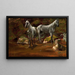 Study of Wild Horses - Albert Bierstadt — framed artwork on a wall