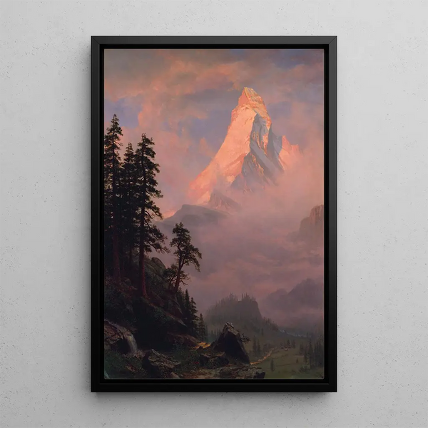 Reproduction of the painting Sunrise over the Matterhorn - Albert Bierstadt