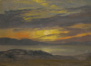 Sunset Painting - Albert Bierstadt — artwork view