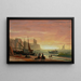 The fishing fleet - Albert Bierstadt — framed artwork on a wall