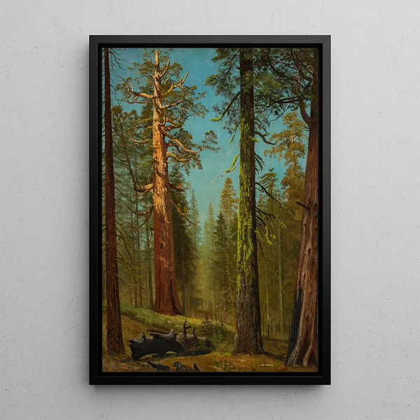 Reproduction of the painting The Grizzly Giant Sequoia Mariposa Grove California - Albert Bierstadt