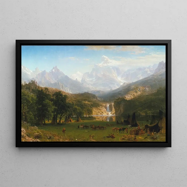 Les Montagnes Rocheuses, pic de Lander - Albert Bierstadt — framed artwork on a wall