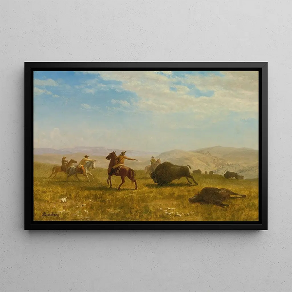 L'Ouest sauvage - Albert Bierstadt — framed artwork on a wall