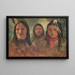 Trois Indiens - Albert Bierstadt — framed artwork on a wall