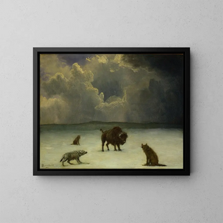 Trapped - Albert Bierstadt — framed artwork on a wall