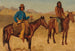 Trapper and Native American guide on horseback - Albert Bierstadt — artwork view