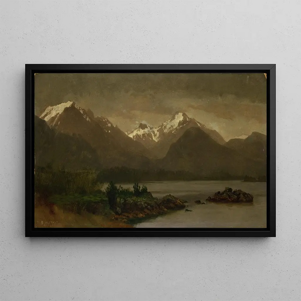 Untitled Painting - Albert Bierstadt — framed artwork on a wall
