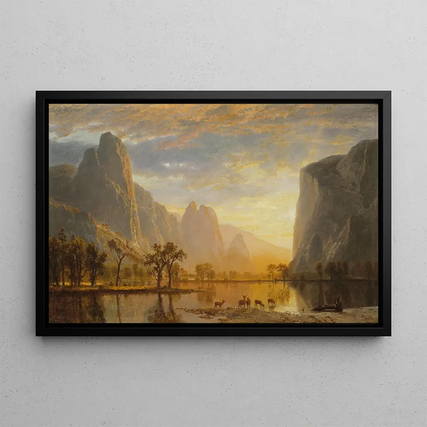 Valley of Yosemite - Albert Bierstadt — framed artwork on a wall