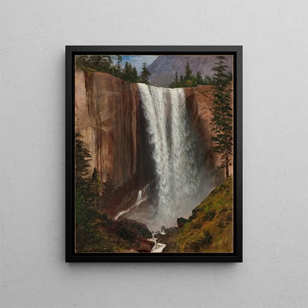 Autumn Spring Painting - Albert Bierstadt — framed artwork on a wall