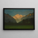Vue du parc du Glacier ou Coucher de soleil sur le pic - Albert Bierstadt — framed artwork on a wall