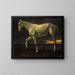 White Horse and Sunset - Albert Bierstadt — framed artwork on a wall