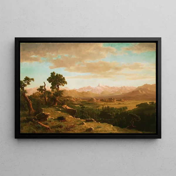 Pays de la rivière Wind - Albert Bierstadt — framed artwork on a wall