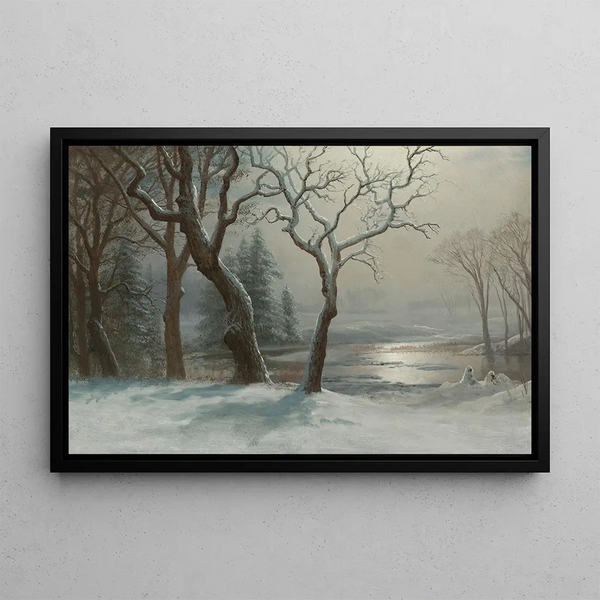 Winter in Yosemite - Albert Bierstadt — framed artwork on a wall