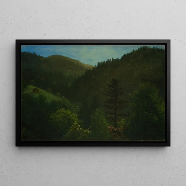 Forest Landscape - Albert Bierstadt — framed artwork on a wall