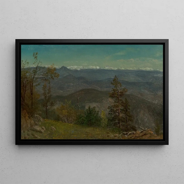 Yosemite Valley Painting - Albert Bierstadt — framed artwork on a wall