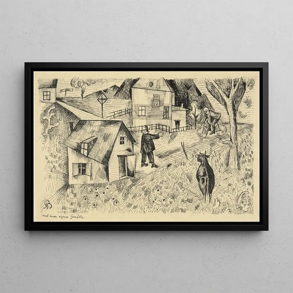 Fin de Journée - Albert Bloch — framed artwork on a wall