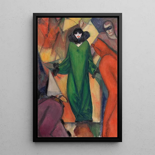 The green domino - Albert Bloch — framed artwork on a wall