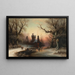 A Winter Evening - Albert Bredow — framed artwork on a wall