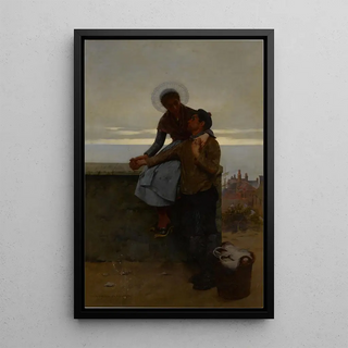 Les amoureux - Albert Chevallier Tayler — framed artwork on a wall