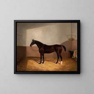 Horse Race - Albert Clark — framed artwork on a wall