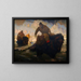 Shrimpers - Albert Crahay — framed artwork on a wall
