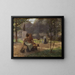 Two young girls in the park - Albert Cresswell — framed artwork on a wall