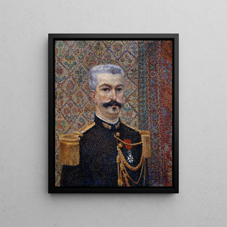 Portrait Painting of Mr. Pool - Albert Dubois-Pillet — framed artwork on a wall