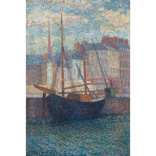 Sailboat quay - Albert Dubois-Pillet — artwork view