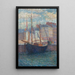 Sailboat quay - Albert Dubois-Pillet — framed artwork on a wall