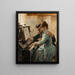Au piano - Albert Edelfelt — framed artwork on a wall