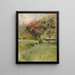 Hawthorn in Bloom View from Chantilly - Albert Edelfelt — framed artwork on a wall