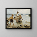 Children playing on the shore - Albert Edelfelt — framed artwork on a wall