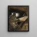 Interior of the cabin from the poem The brother of the clouds - Albert Edelfelt — framed artwork on a wall