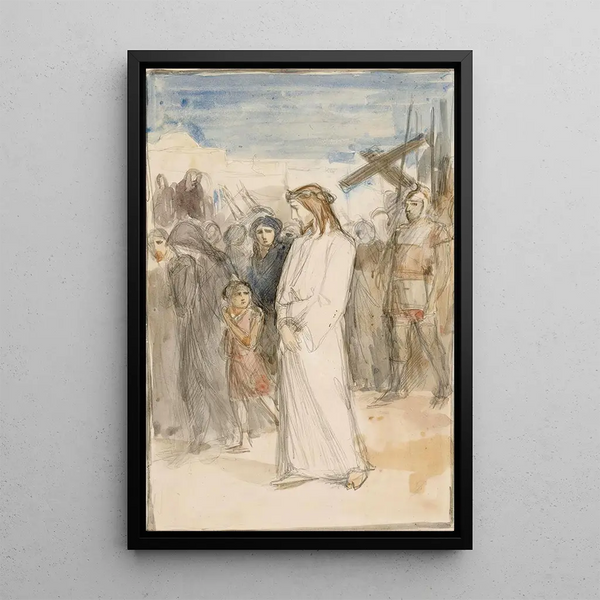 Reproduction of the painting Christ is taken to Calvary - Albert Edelfelt