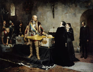 The Duke Karl insulting Klaus Fleming's body - Albert Edelfelt — artwork view